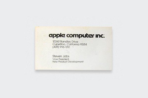 Steve Jobs vizitinė kortelė