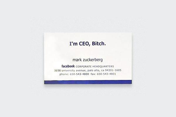 Zuckerberg vizitinė kortelė